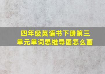 四年级英语书下册第三单元单词思维导图怎么画