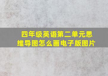 四年级英语第二单元思维导图怎么画电子版图片