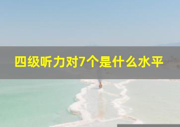 四级听力对7个是什么水平