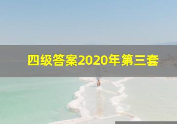 四级答案2020年第三套