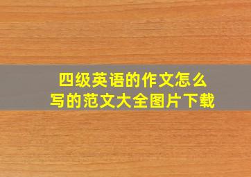 四级英语的作文怎么写的范文大全图片下载