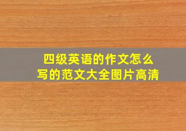 四级英语的作文怎么写的范文大全图片高清