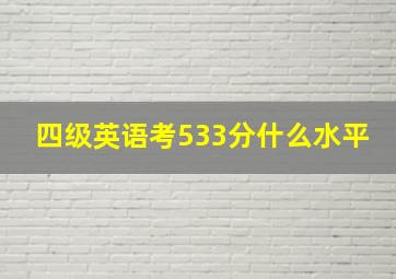 四级英语考533分什么水平