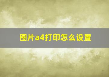 图片a4打印怎么设置