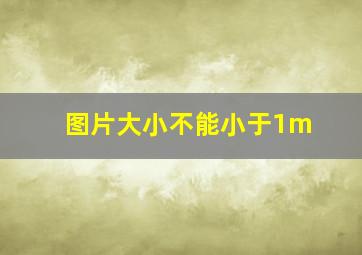 图片大小不能小于1m