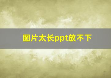 图片太长ppt放不下