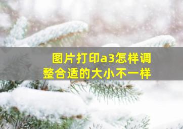 图片打印a3怎样调整合适的大小不一样