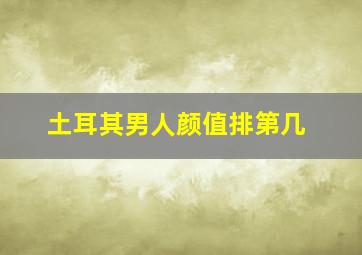 土耳其男人颜值排第几