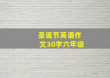 圣诞节英语作文30字六年级