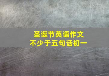 圣诞节英语作文不少于五句话初一