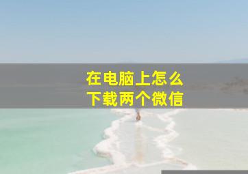 在电脑上怎么下载两个微信