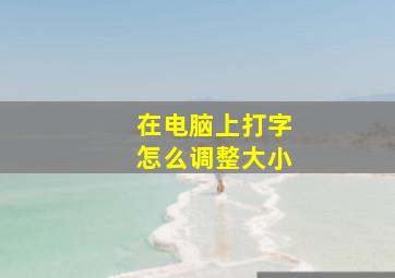 在电脑上打字怎么调整大小