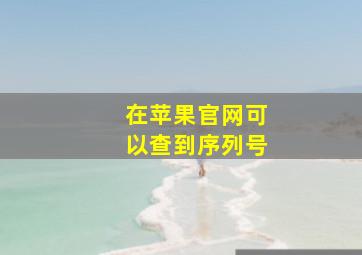 在苹果官网可以查到序列号