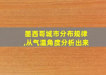 墨西哥城市分布规律,从气温角度分析出来