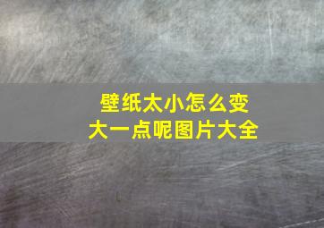 壁纸太小怎么变大一点呢图片大全