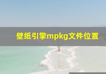 壁纸引擎mpkg文件位置