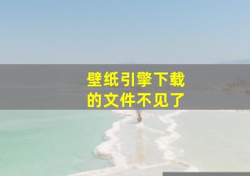 壁纸引擎下载的文件不见了