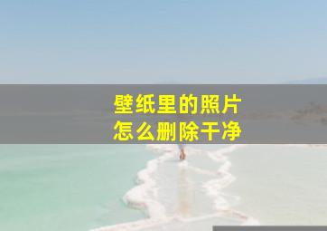 壁纸里的照片怎么删除干净