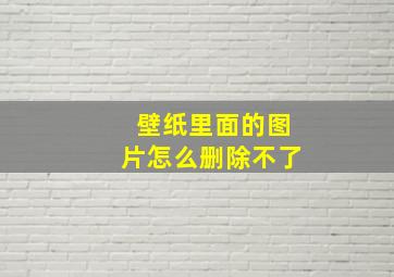 壁纸里面的图片怎么删除不了