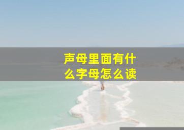 声母里面有什么字母怎么读