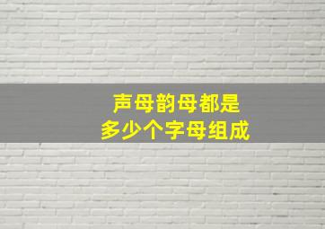 声母韵母都是多少个字母组成