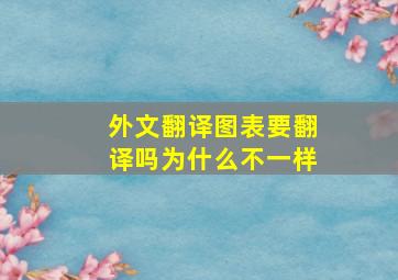 外文翻译图表要翻译吗为什么不一样