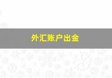 外汇账户出金