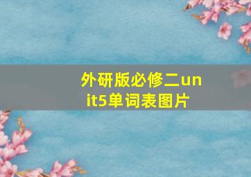 外研版必修二unit5单词表图片