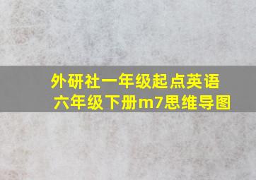 外研社一年级起点英语六年级下册m7思维导图