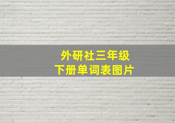 外研社三年级下册单词表图片