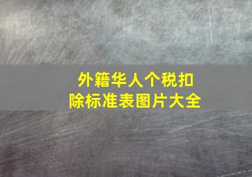 外籍华人个税扣除标准表图片大全