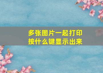 多张图片一起打印按什么键显示出来