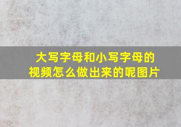 大写字母和小写字母的视频怎么做出来的呢图片