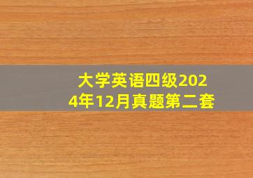 大学英语四级2024年12月真题第二套