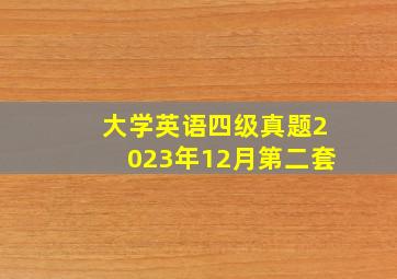 大学英语四级真题2023年12月第二套