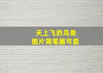 天上飞的鸟类图片简笔画可爱