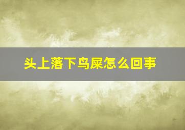 头上落下鸟屎怎么回事