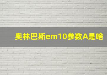 奥林巴斯em10参数A是啥