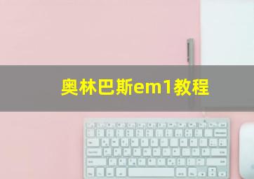 奥林巴斯em1教程