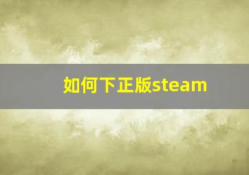 如何下正版steam