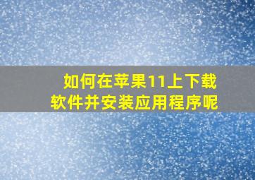 如何在苹果11上下载软件并安装应用程序呢