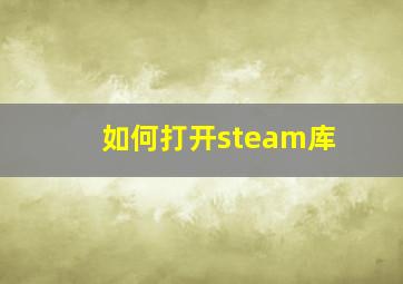 如何打开steam库