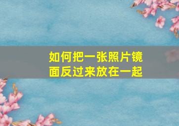 如何把一张照片镜面反过来放在一起