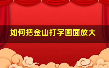 如何把金山打字画面放大