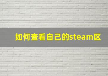 如何查看自己的steam区