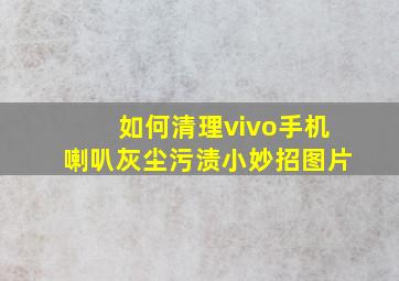 如何清理vivo手机喇叭灰尘污渍小妙招图片