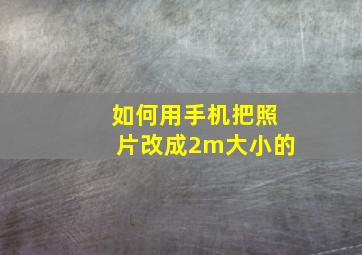 如何用手机把照片改成2m大小的