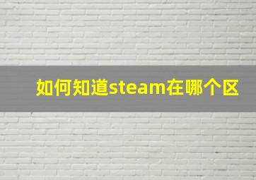 如何知道steam在哪个区