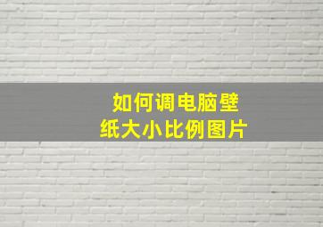 如何调电脑壁纸大小比例图片