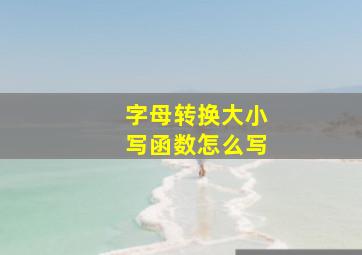 字母转换大小写函数怎么写